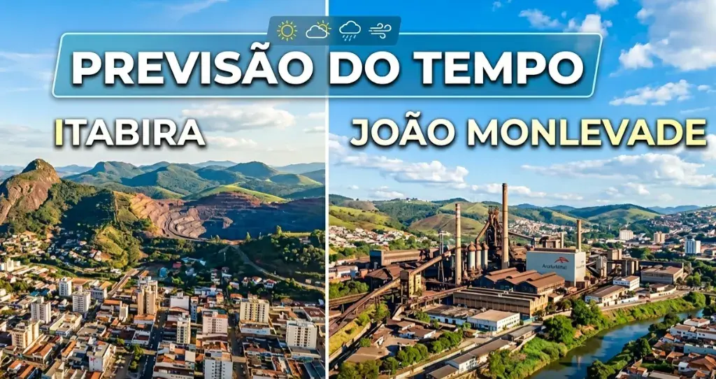 Itabira tem sexta com sol, frescor e máxima de 26°C — fim de semana também deve ser de tempo aberto