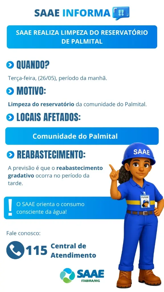 Moradores do Palmital: vai faltar água na terça-feira (26) pela manhã — veja como se preparar
