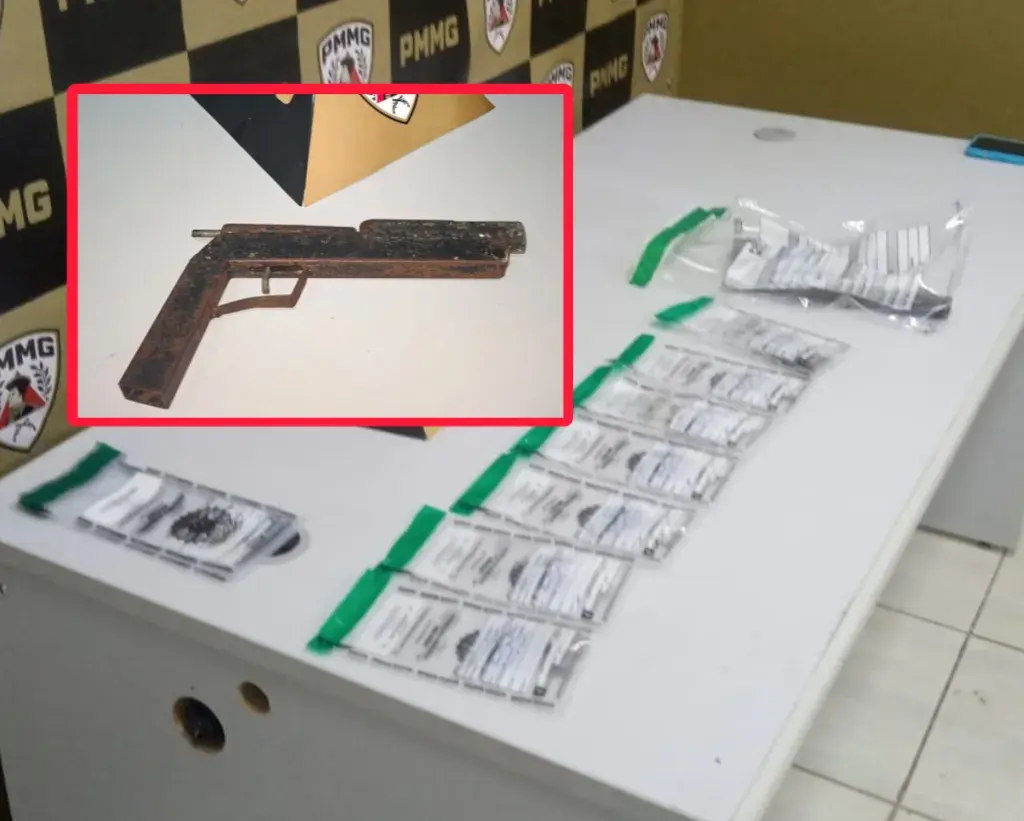 PM apreende arma artesanal e drogas em operação nos bairros Bela Vista, Nova Vista e Eldorado em Itabira