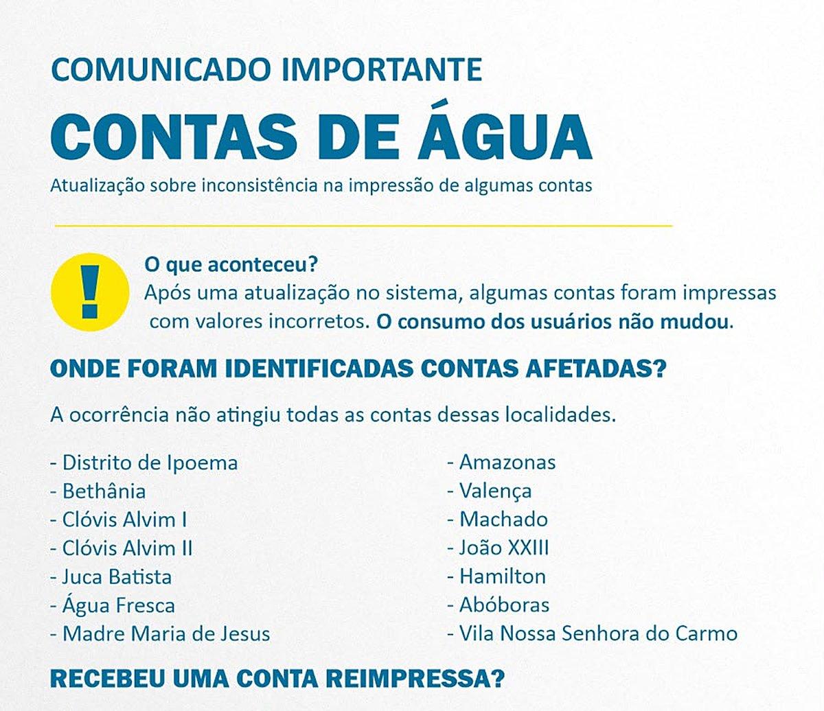 SAAE identifica contas de água com valores incorretos em Itabira