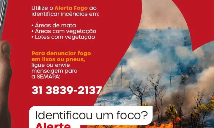 Itabira lança plataforma para população denunciar incêndios em matas