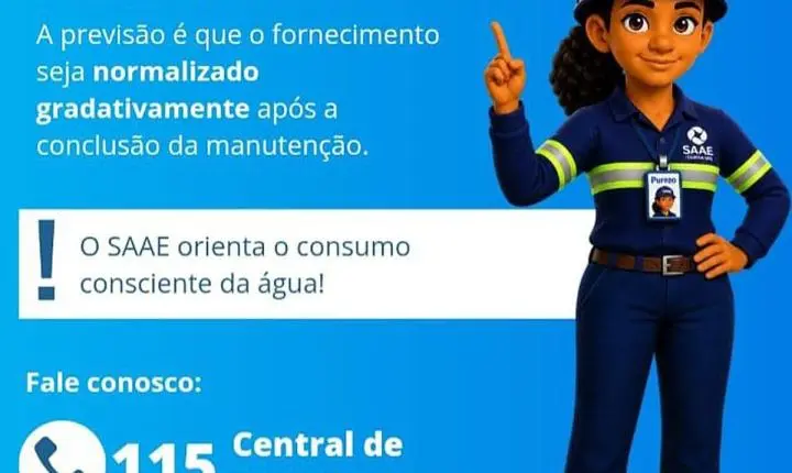 Manutenção pode afetar abastecimento de água em 12 bairros de Itabira