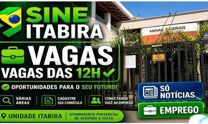 Sine Itabira atualiza lista e oferece 91 vagas nesta segunda-feira